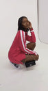 HEED NYC Classic Women's Hot Pink & White Track Dress